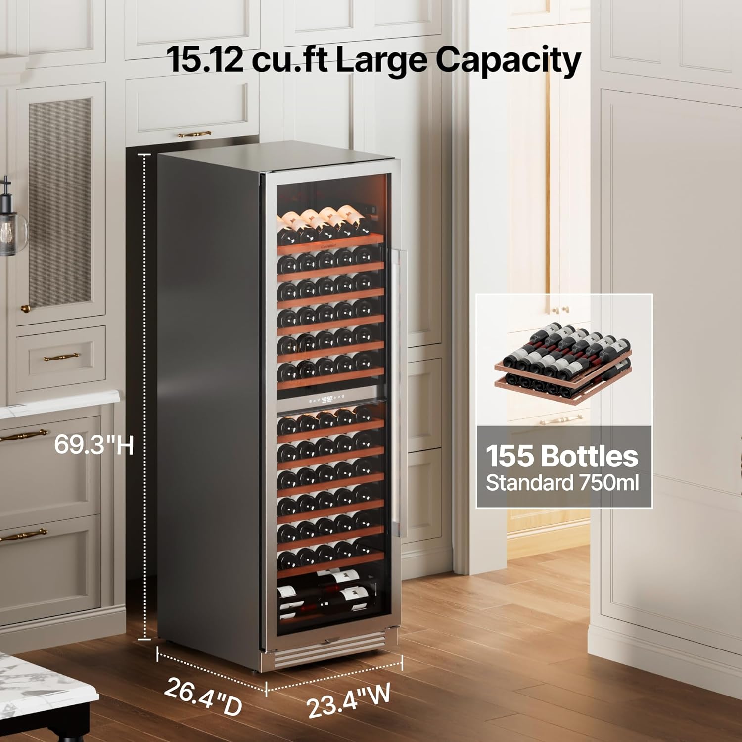Ca'Lefort wine fridge review,Ca'Lefort wine fridge review and rating,Ca'Lefort 155 bottle wine cooler review,Ca'Lefort dual zone wine fridge review pros cons,Ca'Lefort wine fridge review honest opinion,Ca'Lefort wine cooler review verdict — design and build quality detail