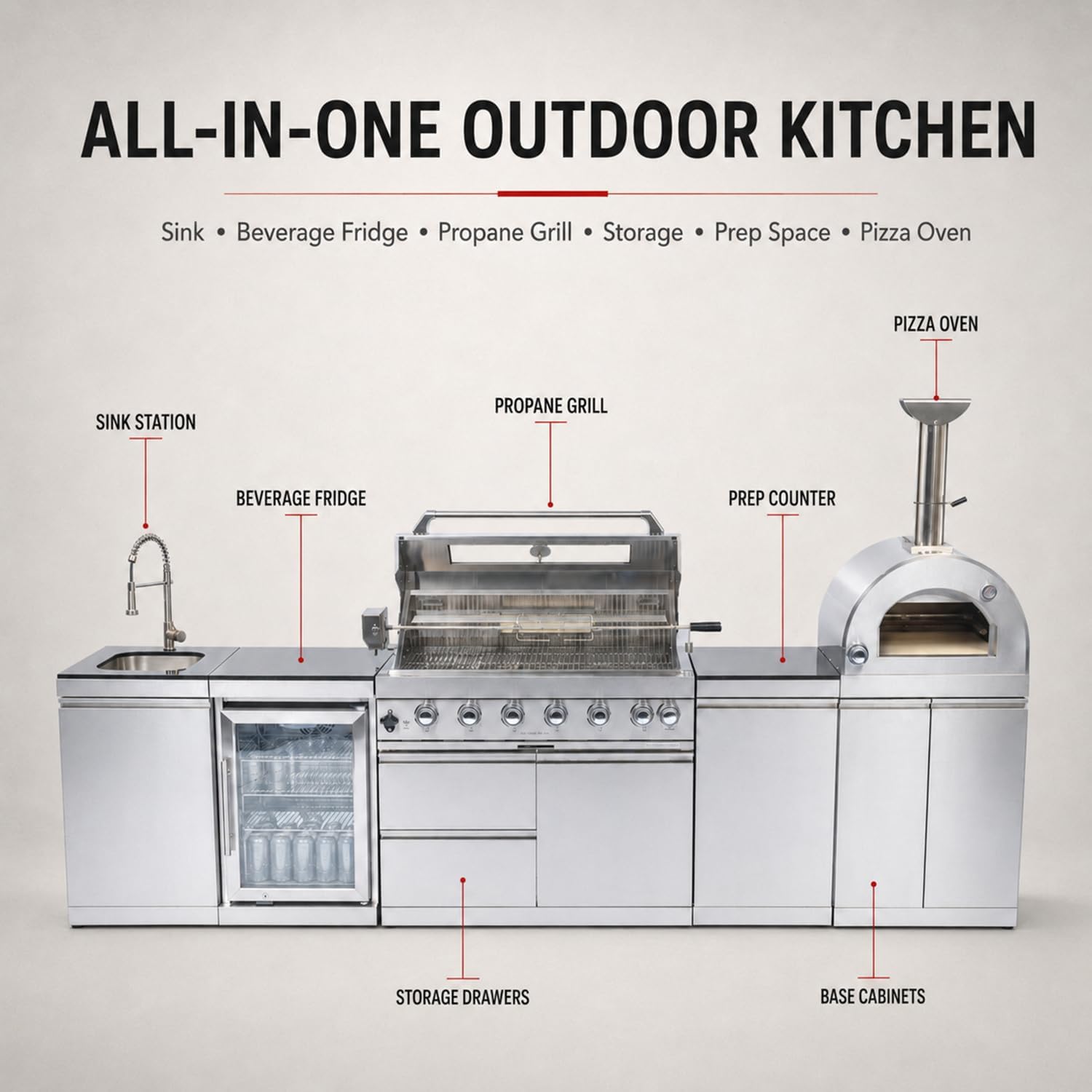 Doredo Modular Outdoor Kitchen Review: Honest Pros & Cons 3 Setting up the Doredo modular outdoor kitchen review for the first time