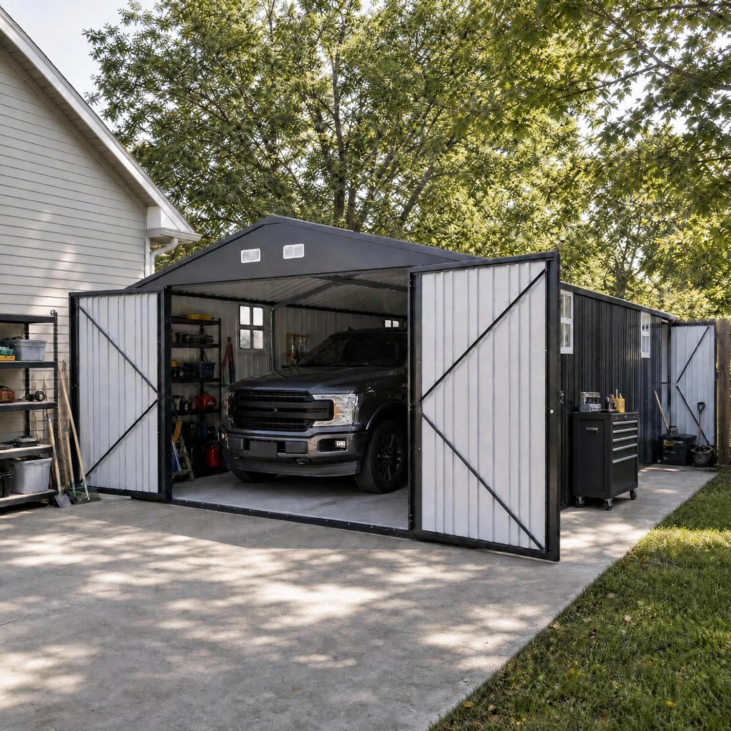 IDEALHOUSE 12x25 metal garage shed review,IDEALHOUSE metal shed review and rating,12x25 metal garage shed review pros cons,IDEALHOUSE outdoor storage shed honest review,IDEALHOUSE 12x25 shed worth buying,IDEALHOUSE metal carport review verdict unboxing — package contents and first impressions