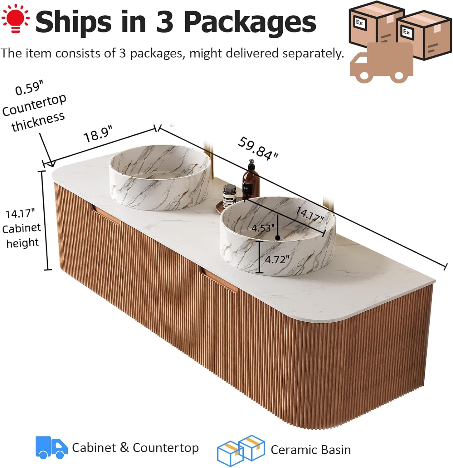 AmbroVania 60 inch bathroom vanity review during hands-on performance testing