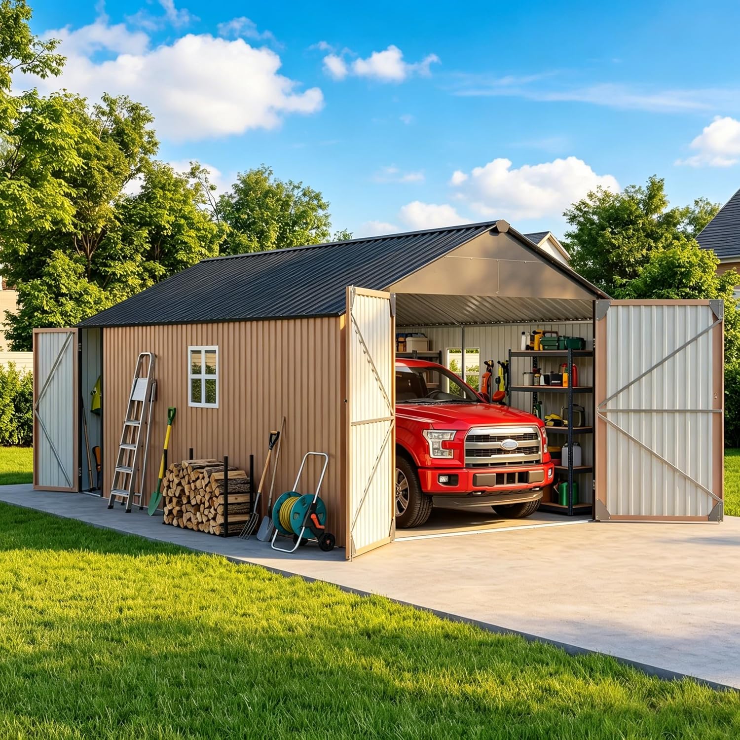 Aoxun Metal Storage Shed Review: Honest Pros & Cons 1 Aoxun metal storage shed review and rating — full package contents