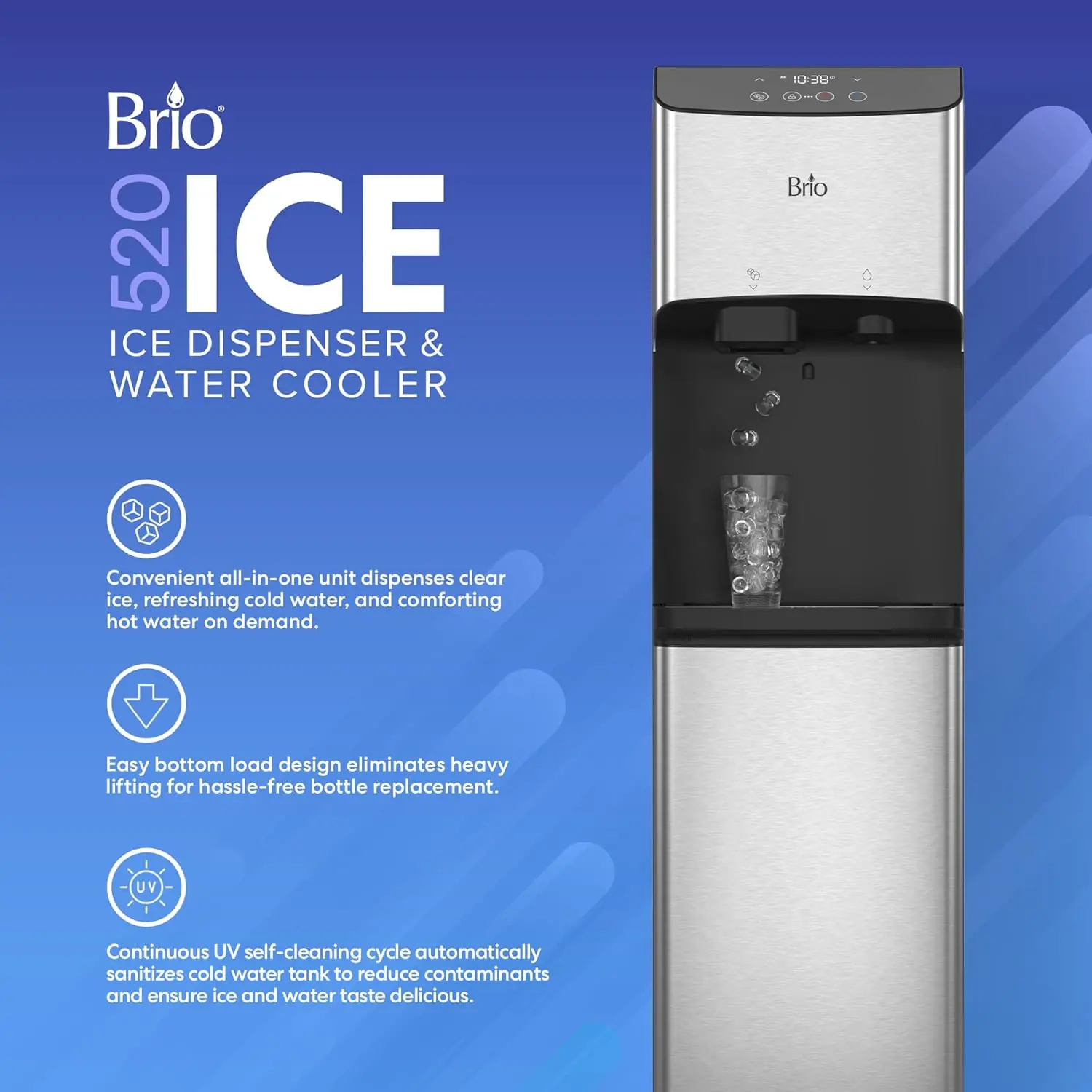 Brio 520 water dispenser review,Brio 520 ice maker review and rating,is Brio 520 worth buying,Brio 520 water cooler review pros cons,Brio 520 review honest opinion,Brio 520 water dispenser review verdict benchmark scores and measured results