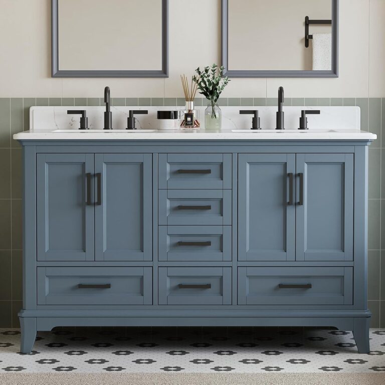 DELUXE LIVING 60 Inch Double Sink Bathroom Vanity Review: Pros & Cons 11 Image 1 of DELUXE LIVING 60 inch double sink bathroom vanity review