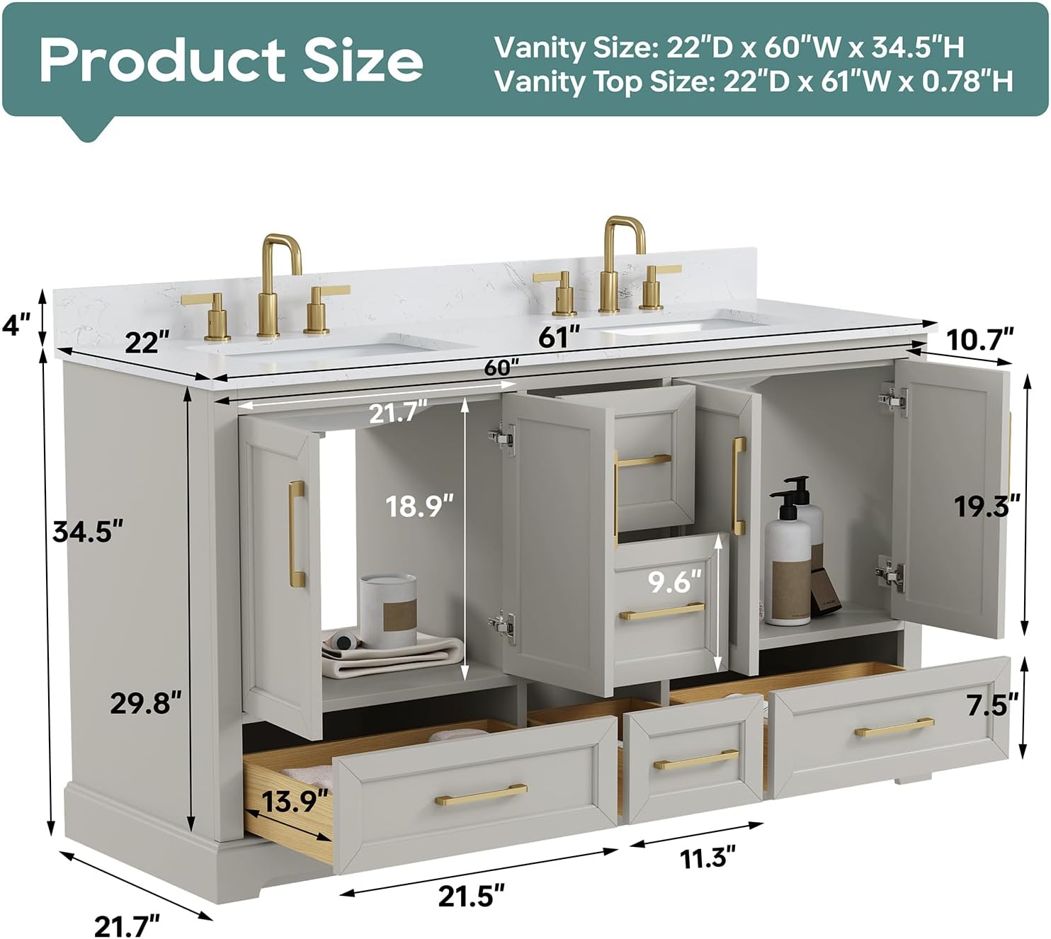 DELUXE LIVING 60 inch double sink vanity review,DELUXE LIVING vanity review and rating,is 60 inch double sink vanity worth buying,60 inch bathroom vanity review pros cons,DELUXE LIVING vanity review honest opinion,DELUXE LIVING vanity review verdict performance testing over multiple weeks