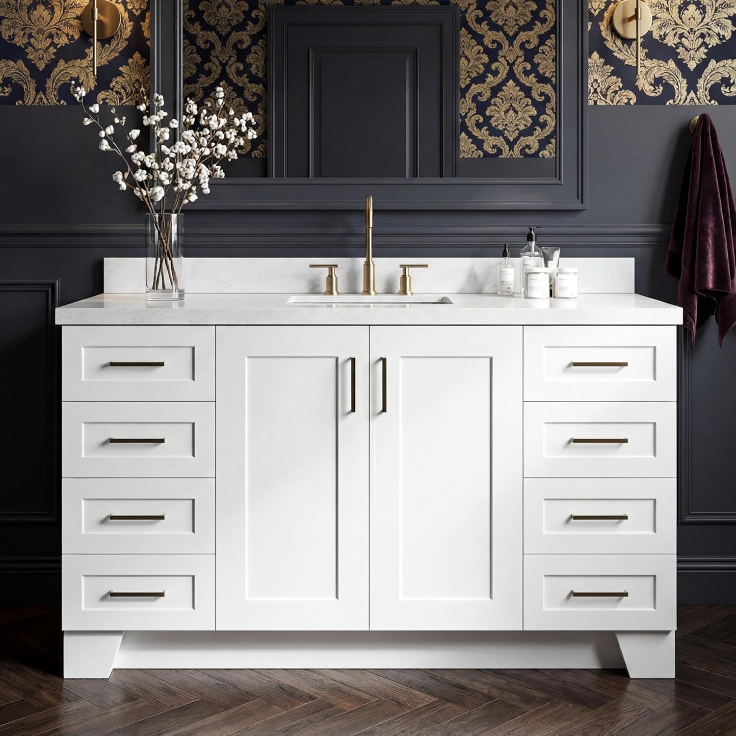 DKB Emilia 60 Inch Bathroom Vanity Review: Pros & Cons 1 DKB Emilia 60 inch bathroom vanity review unboxing — what is included in the package