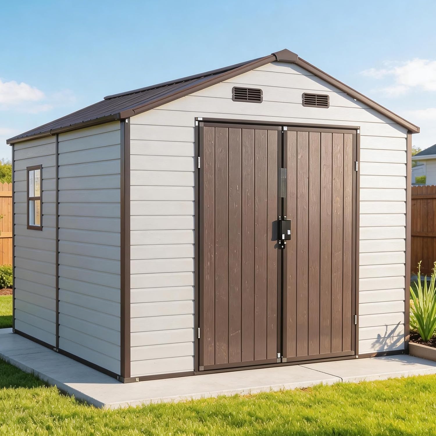 FammyLoft 8x8 Resin Shed Review: Honest Pros & Cons 1 FammyLoft 8x8 resin shed review,8x8 resin shed review and rating,is FammyLoft shed worth buying,FammyLoft 8x8 shed review pros cons,FammyLoft shed review honest opinion,FammyLoft resin shed review verdict unboxing — package contents and first impressions