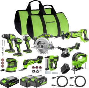Image 1 of Greenworks 24V 10-piece tool combo review