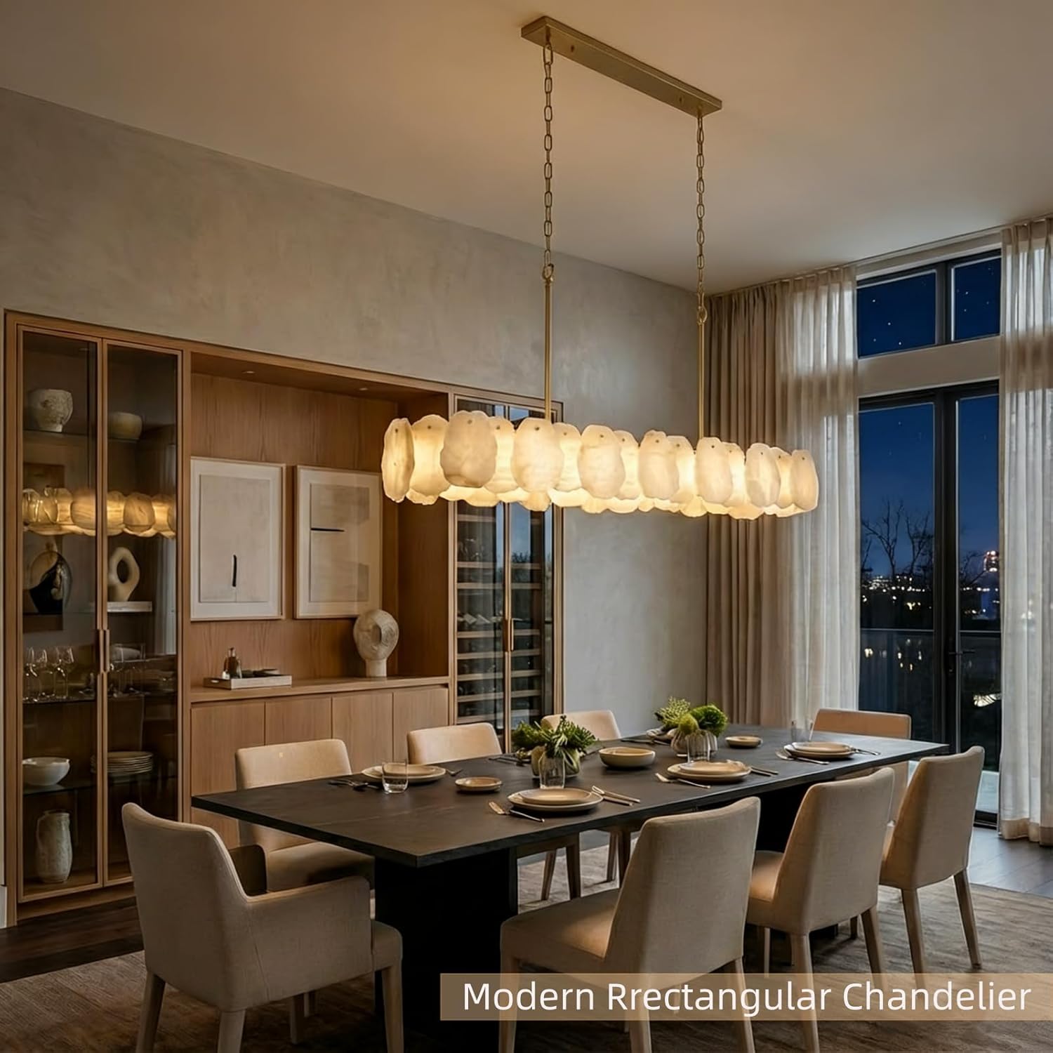Sucelating Alabaster Chandelier Review: Honest Pros & Cons 3 Sucelating alabaster chandelier review features in daily use with dimmable warm light