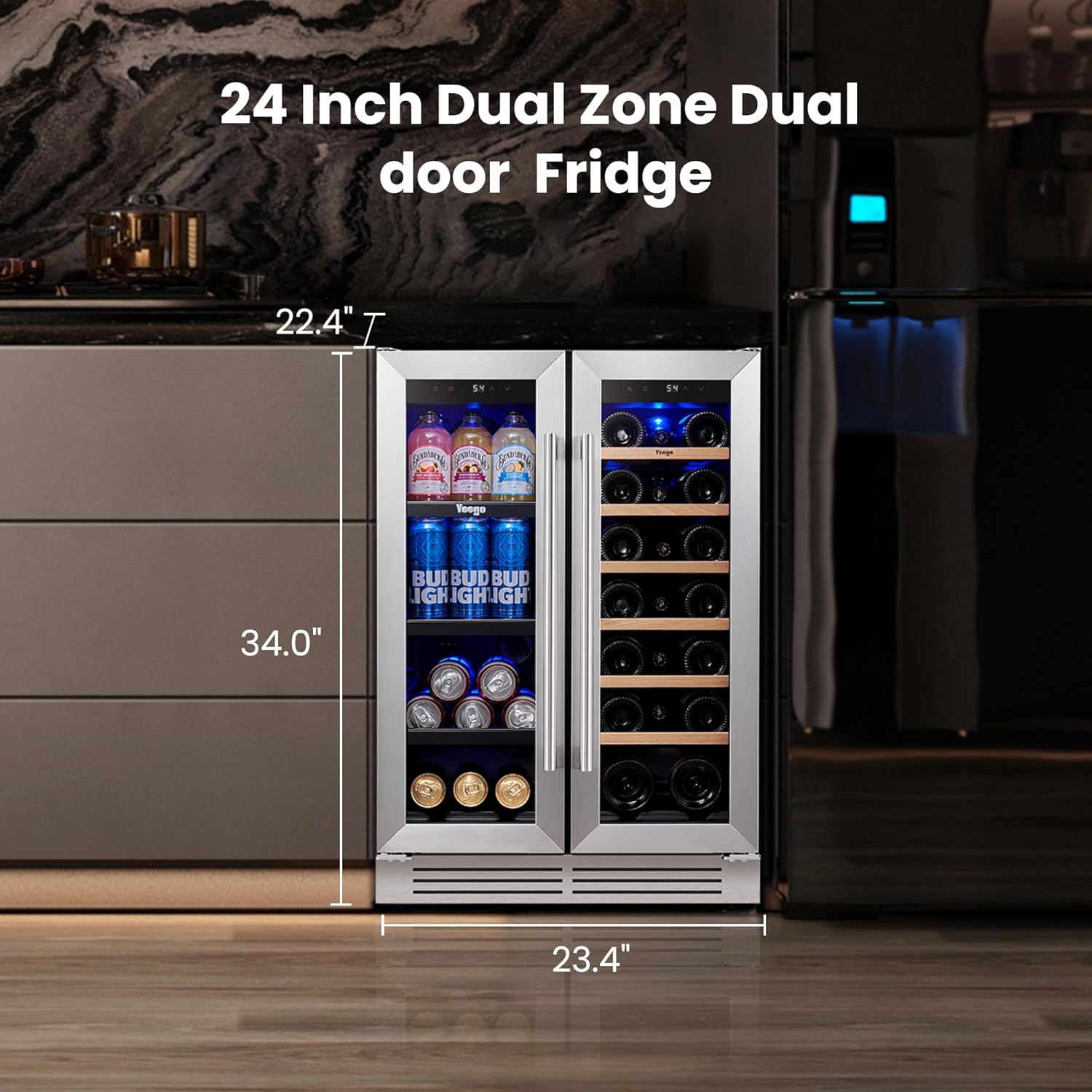 Yeego 24 Inch Wine Cooler Review: Pros & Cons Worth Buying? 3 Yeego 24 Inch Wine Cooler review, Yeego wine cooler review pros cons, Yeego 24 inch beverage cooler review honest opinion, Yeego dual zone wine cooler review and rating, Yeego wine and beverage cooler review verdict, is Yeego wine cooler worth buying review feature breakdown and specification detail