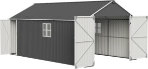 Image 1 of ZMAD 12x20x9.3 FT metal garage shed review
