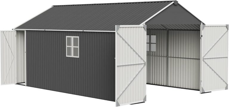 ZMAD 12x20x9.3 FT Metal Garage Shed Review Honest Verdict 26 Image 1 of ZMAD 12x20x9.3 FT metal garage shed review