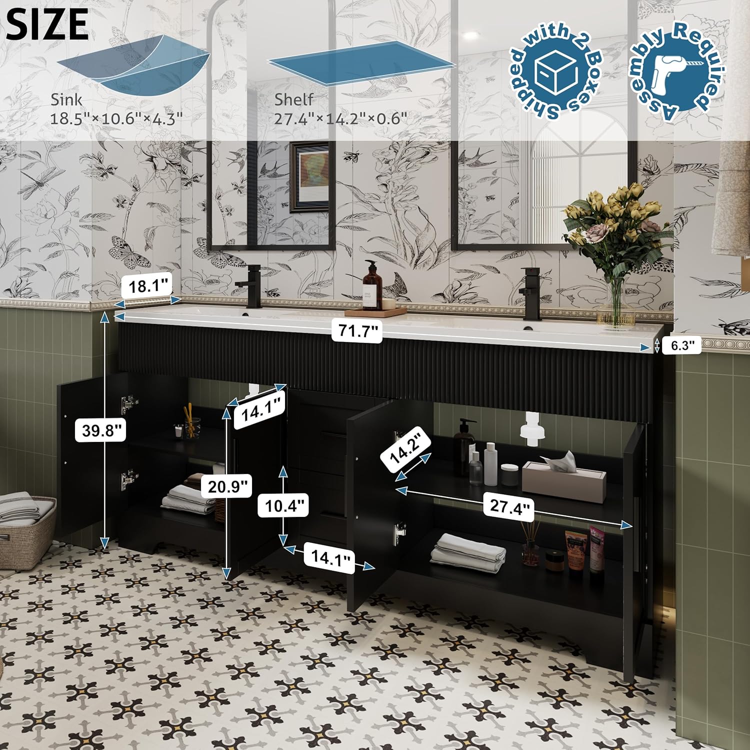 eclife 72 Bathroom Vanity Review: Pros & Cons Worth Buying? 2 eclife 72 bathroom vanity review,real-world performance test results
