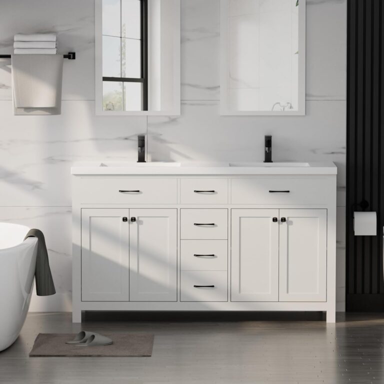 LUCKWIND 60 Modern Bathroom Vanity Review: Unbiased Pros & Cons 1 Image 1 of LUCKWIND 60 modern bathroom vanity review