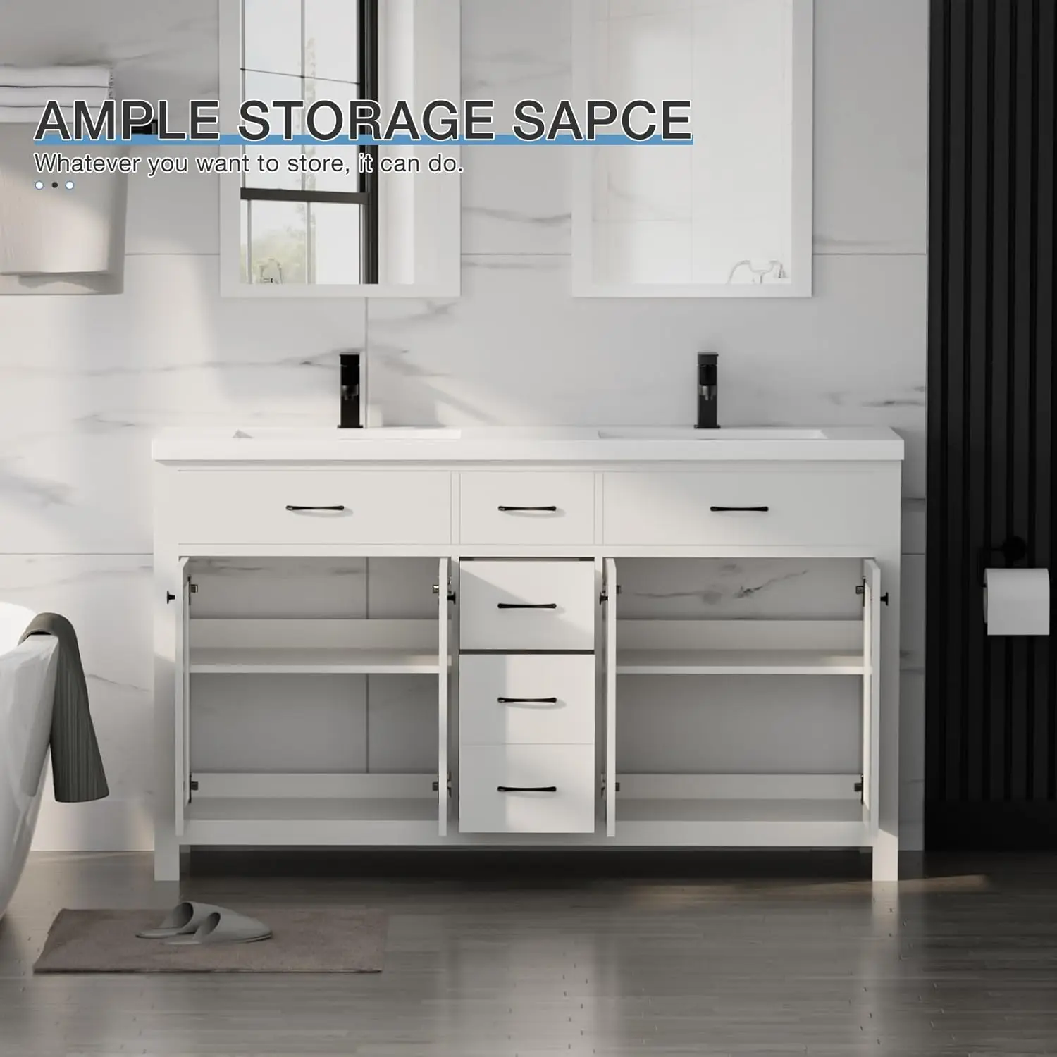Setting up the LUCKWIND 60 modern bathroom vanity review,LUCKWIND vanity review and rating,LUCKWIND 60 inch vanity worth buying,LUCKWIND vanity review pros cons,LUCKWIND bathroom vanity honest opinion,LUCKWIND modern vanity review verdict for the first time