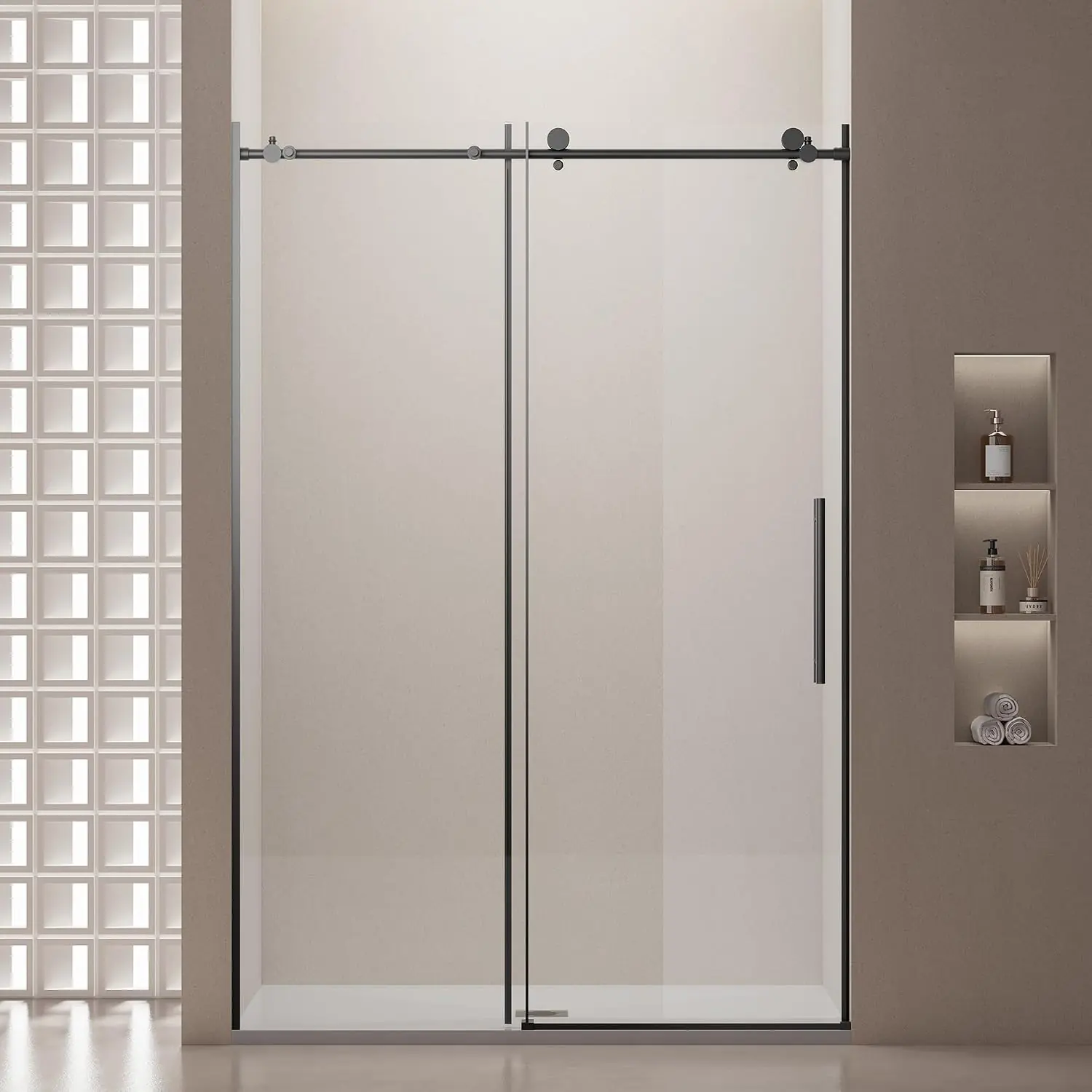 MonBlari frameless sliding shower door review,MonBlari shower door review and rating,is MonBlari shower door worth buying,MonBlari sliding shower door review pros cons,MonBlari shower door review honest opinion,MonBlari frameless shower door review verdict build quality and materials close-up