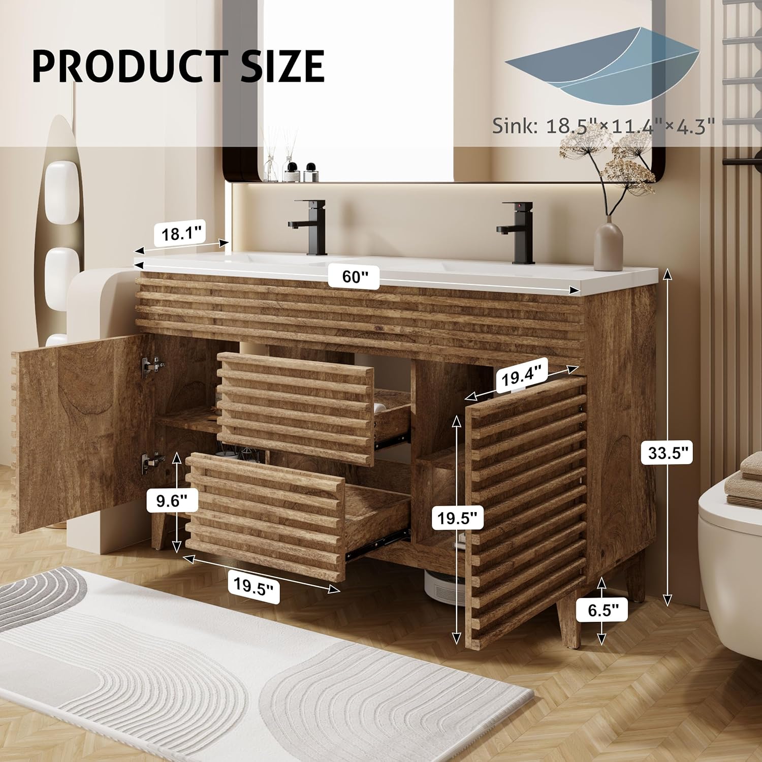 eclife 60 Inch Bathroom Vanity Review: Our Honest Verdict 2 eclife 60 inch bathroom vanity review,eclife 60 vanity review and rating,is eclife 60 vanity worth buying,eclife 60 vanity review pros cons,eclife 60 vanity review honest opinion,eclife 60 vanity review verdict — design and build quality detail